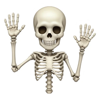 скелет машет sticker