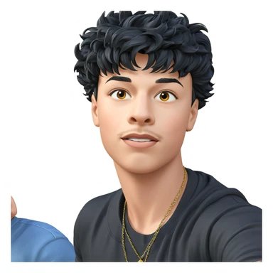 boy with black hair outdoors sticker