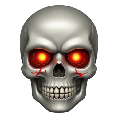 sigma skull with red light in his left eye sticker