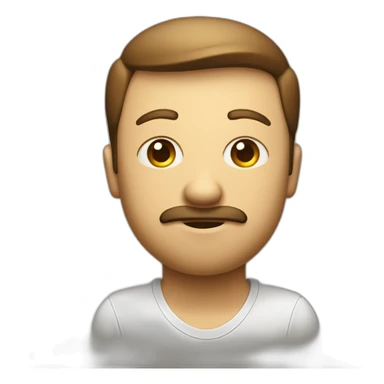 A simple poker face emoji with a slight frown  sticker