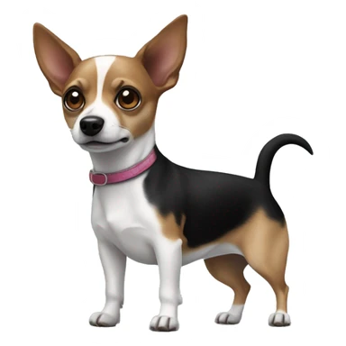 a black jack russel and chihuahua mixed dog sticker