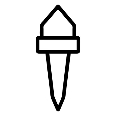 spike, outlined icon style, no fill, simple and bold lines sticker