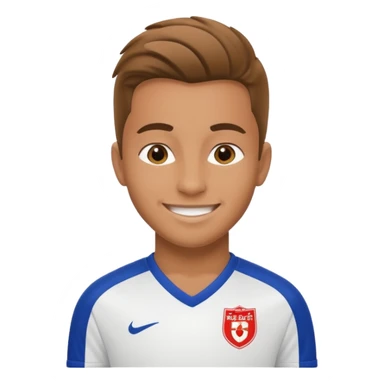 Futbolista posando para una foto sticker