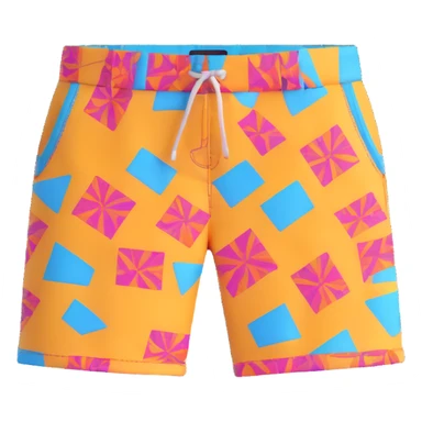 bright patterned bermuda shorts with stylish sunglasses sticker