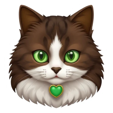 A european cat dark brown with lighter green eyes sticker