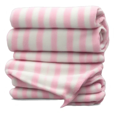 Plad white and pink blanket folded  sticker
