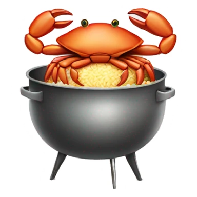 Crab frying rice sticker