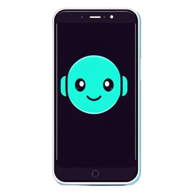Advanced AI smartphone of the future with holographic projection, showing virtual assistant, mind-reading communication technology sticker