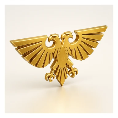 Imperial Aquila from Warhammer 40k, classic design, sharp edges, no text sticker