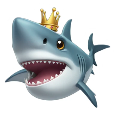 Shark with a crown sticker