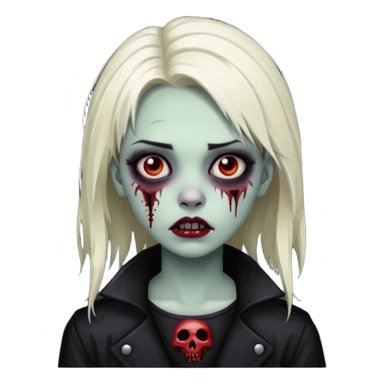 zombie goth girl sticker