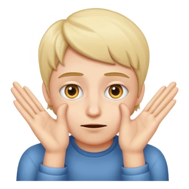 Peeking eyes through fingers sticker