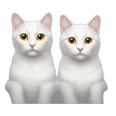 two-white-cats-2 sticker