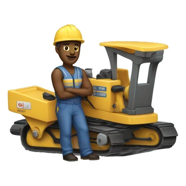 Track builder with machine sticker