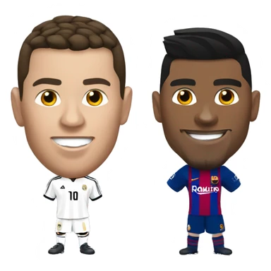 ronaldo med messi sticker