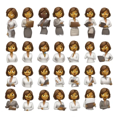 busy working girl sticker