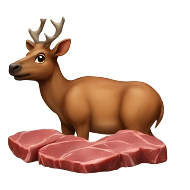 testosterone growth by eating tons of meats like kangaroo meat, elk, beef, steak sticker