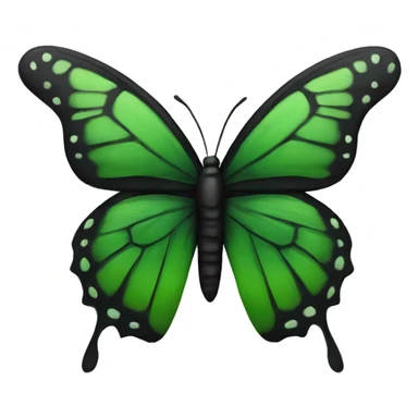 Butterfly with black and green wings sticker