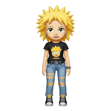 Lisa Simpsons qui est une punk sticker