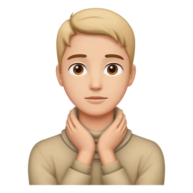 Person with hands around neck sticker