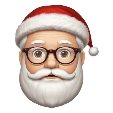 santa claus wearing glasses sticker