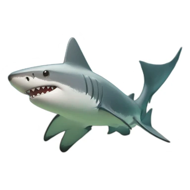 Un requin qui bois une bouteille sticker