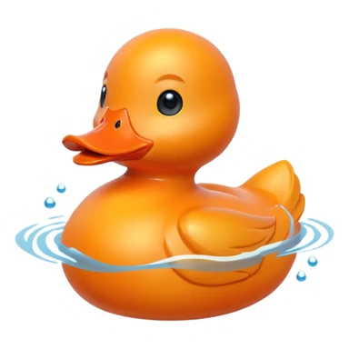 orange toy duck sticker