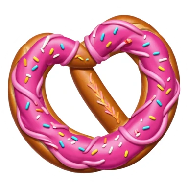 pink pretzel sticker