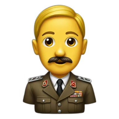 Hitler, realistic, small mustard sticker