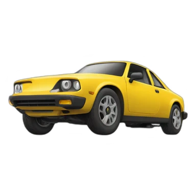 Una macchina gialla sticker