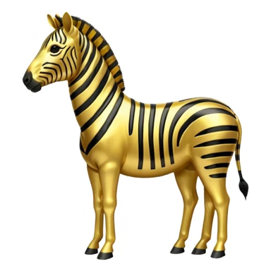 gold zebra sticker