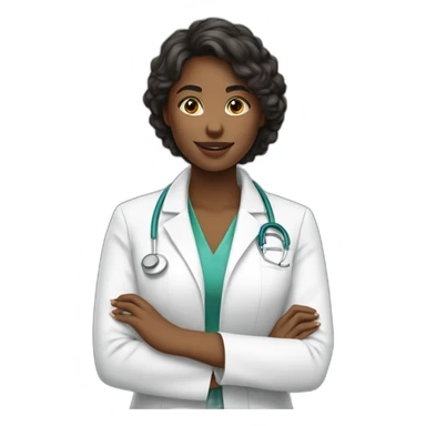 YOUNG WOMAN PHARMACIST IN WHITE COAT sticker