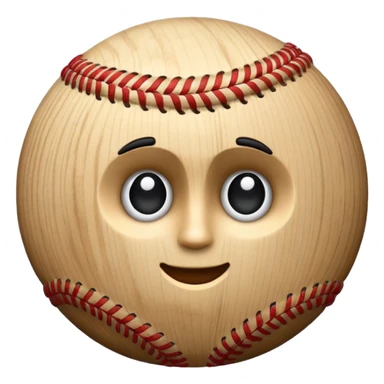 Es un tronco con cara amigable y un bate de beisboll sticker