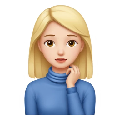 A girl holding her neck  sticker