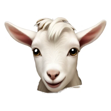 Tiny goat in a cowboy hay sticker