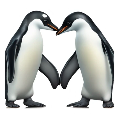 Two penguins holding hands  sticker