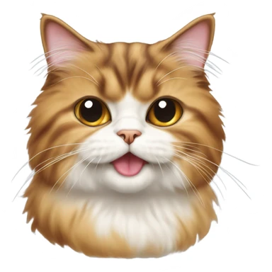 Calico persian cat with tongue out sticker