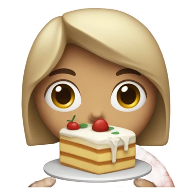 Person is feeling sick and eating cake sticker