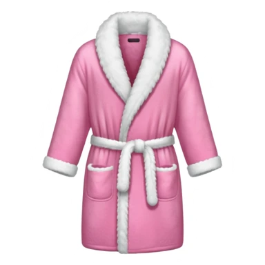 Pink fuzzy bath robe sticker