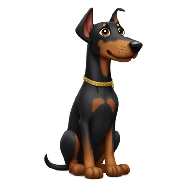 Plushy as a doberman sticker