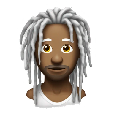 Create a  man with dreads that has white goey paint dripping all over him  sticker