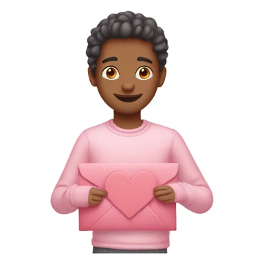 Pastel pink valentine card sticker