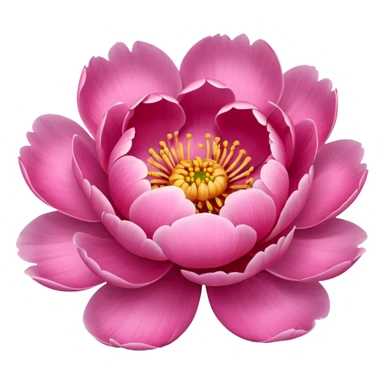 Pink peony emoji sticker