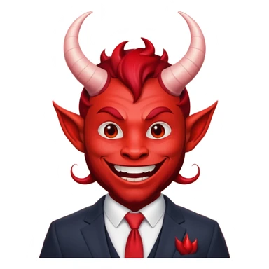 mischevious devil guy thats not scary, sticker