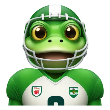 frog in a football kit sticker