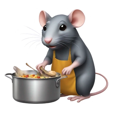 Rat cooking  sticker