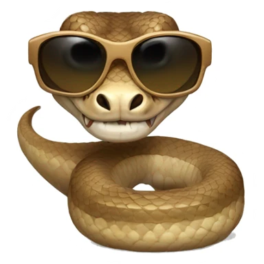 Rattlesnake wearing sunglasses  sticker