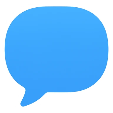 speech bubble icon, minimal, modern, flat color style sticker