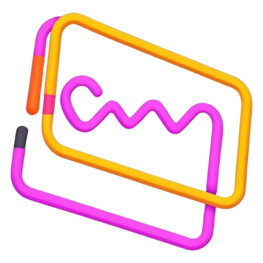Black background with a neon pink line, a neon purple line, a neon yellow line and a neon orange line. sticker