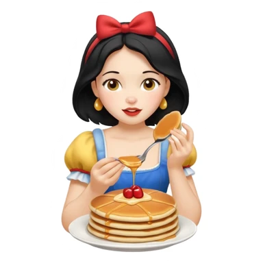 SnowWhite seal eating pancakes sticker